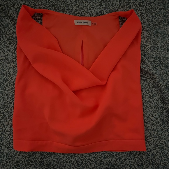 Day and Moon Drape Neck Crop Top - Picture 1 of 3